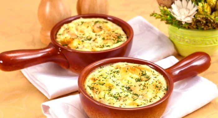 Омлет с креветками