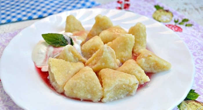 Вареники ленивые с овсяными хлопьями и лимонной цедрой