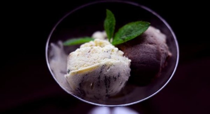Шоколадное и мятное мороженое