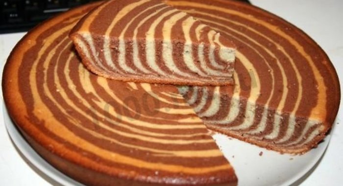 Бисквитный торт Зебра