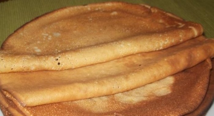 Блины без дрожжей на молоке