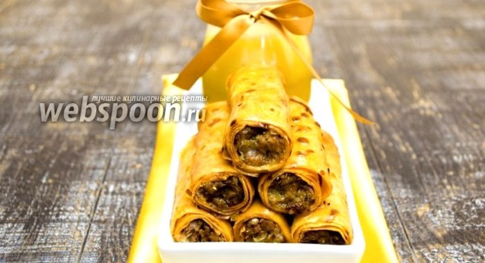 Блинчики, фаршированные мясом