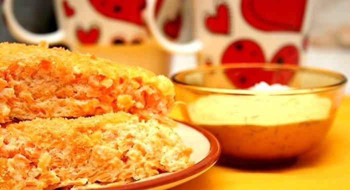 Морковная запеканка с творогом
