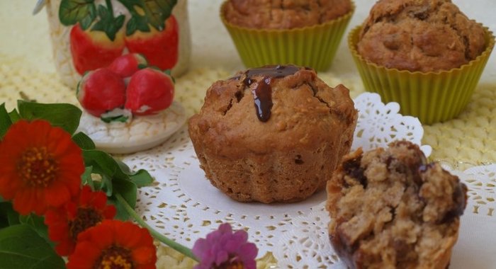 Кексы с изюмом и овсяными хлопьями