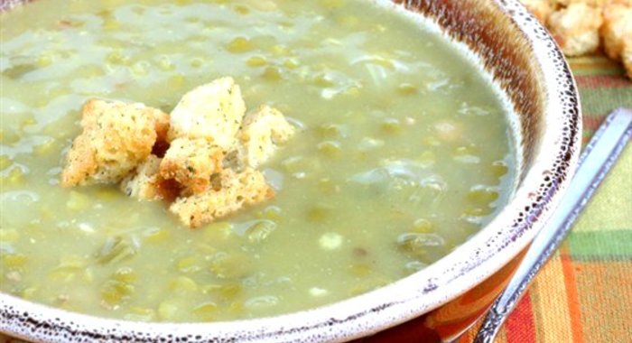 Суп-пюре из фасоли или гороха