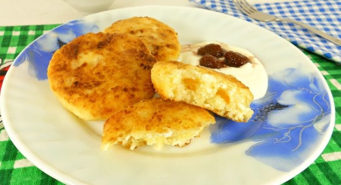 Сырники с курагой