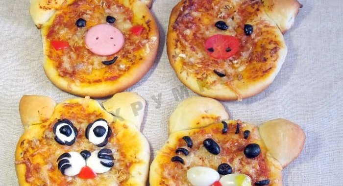 Забавная детская мини пицца для детей