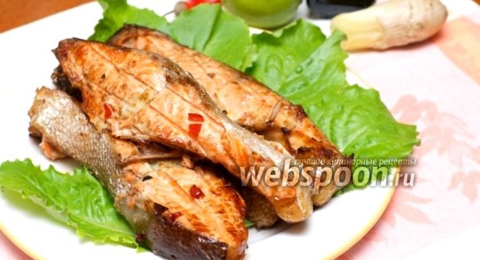 Сёмга стейк на мангале