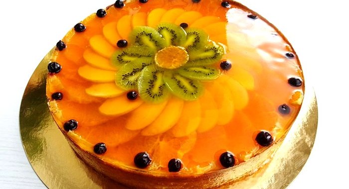 Творожное суфле с фруктами