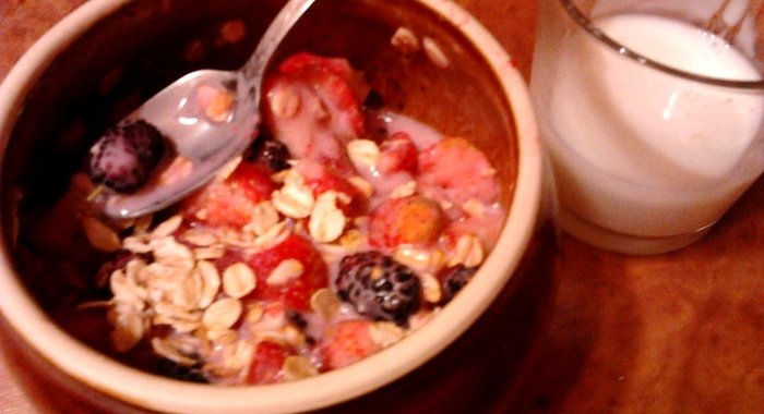 Овсянка с фруктами