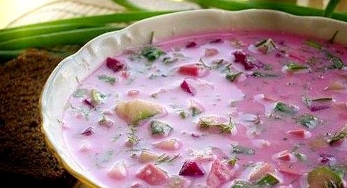 Окрошка на свекольном отваре
