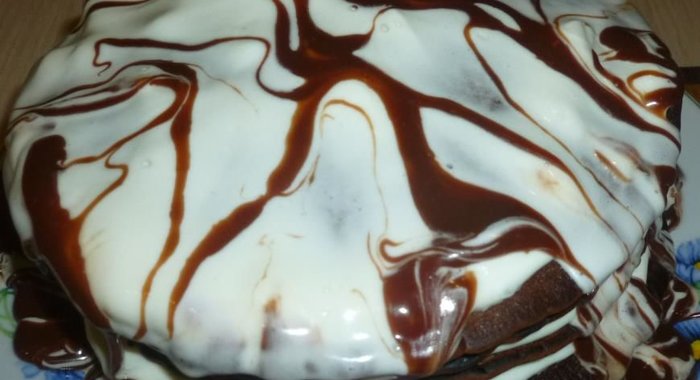 Шоколадный торт из блинчиков