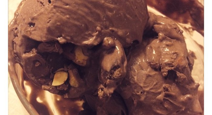 Шоколадно-ореховое мороженое