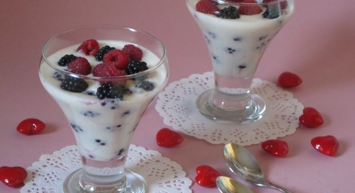 Ежевика с муссом из зефира