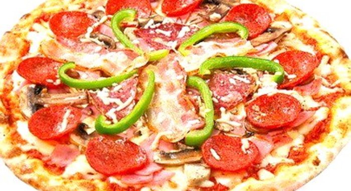 Пицца со сладким перцем и ветчиной