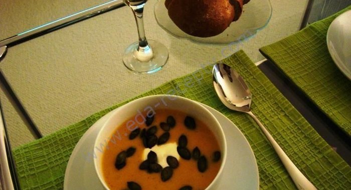 Суп-пюре тыква с имбирем