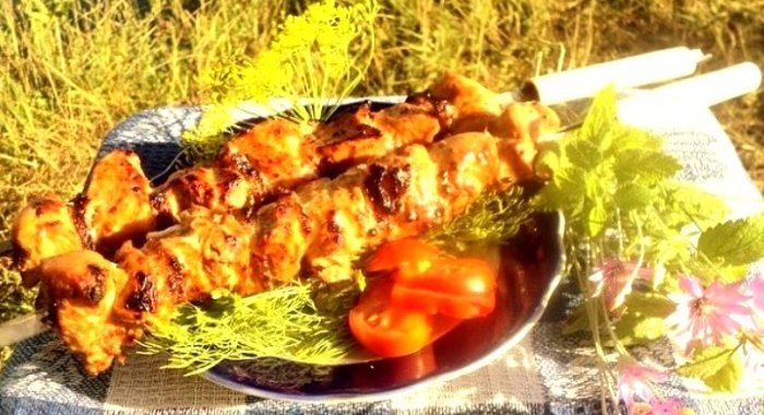 Шашлык из куриного филе
