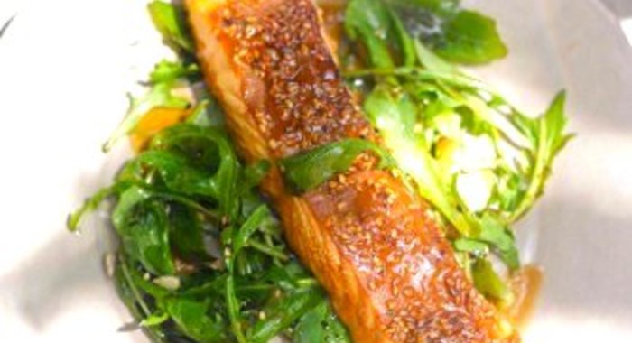 Лосось в маринаде, запеченный в духовке