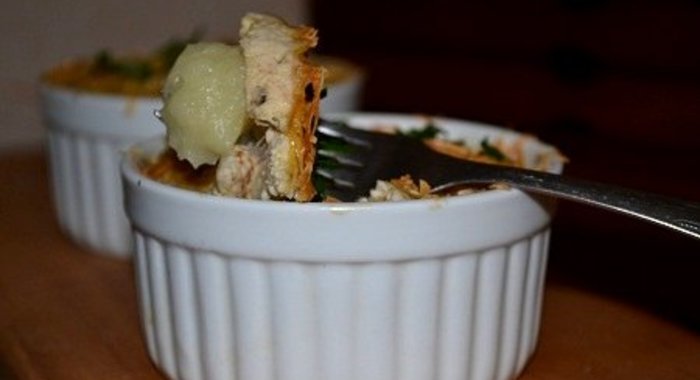 Картофельная запеканка с икрой