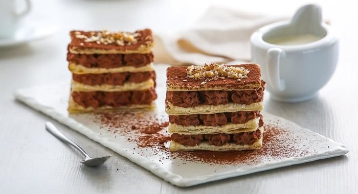 Мильфей с шоколадным кремом