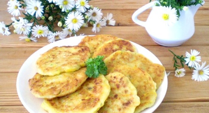 Оладьи из тыквы и кабачков