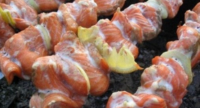 Шашлык из речной рыбы