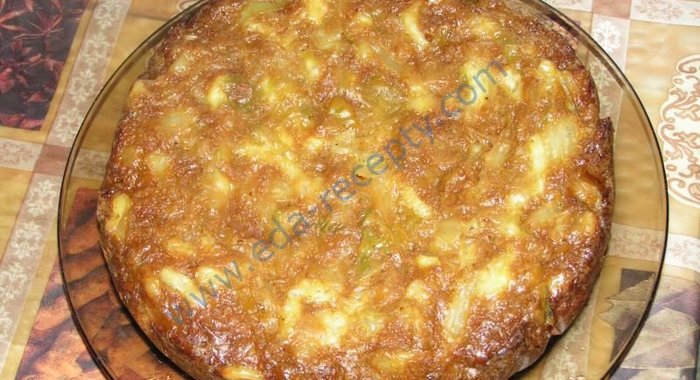 капустная шарлотка с капустой в духовке