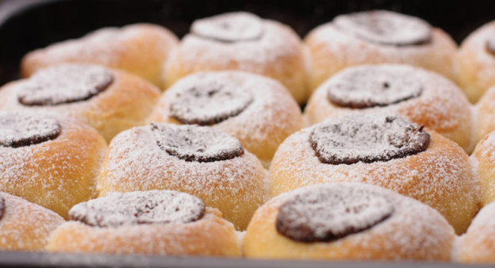 Творожные булочки с джемом