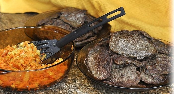 Пирожные из печени с овощей