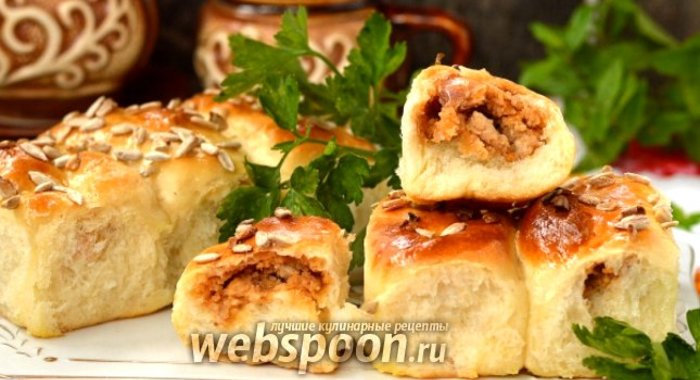 Пирожки с фасолью и куриным фаршем