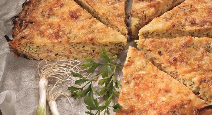 Сырная запеканка с капустой