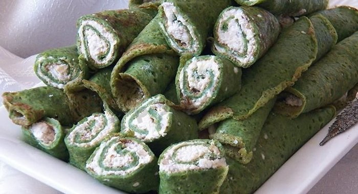 Блины со шпинатом