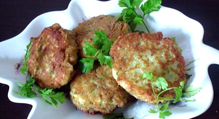 Котлеты из кабачка с картофелем