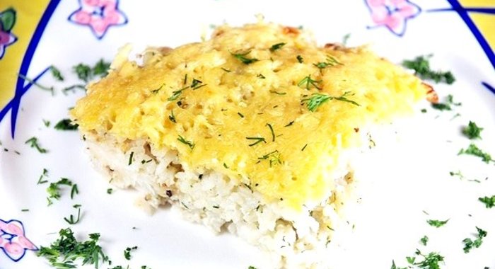 Запеканка из филе рыбы