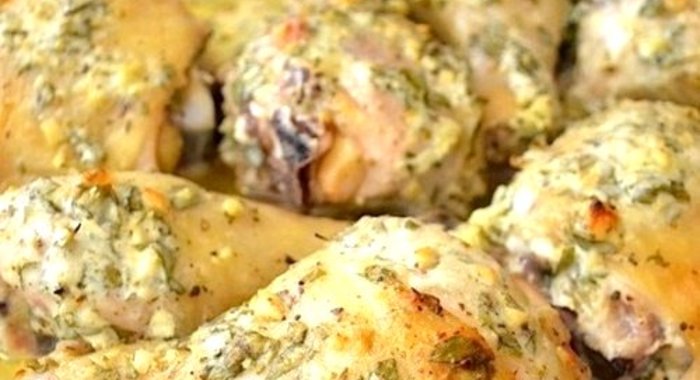 Куриные голени в сметанном маринаде