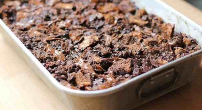 Французская запеканка с темным шоколадом