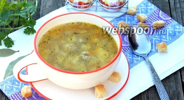 Гороховый суп с фрикадельками