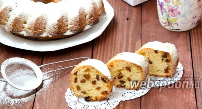 Кекс ванильный с изюмом