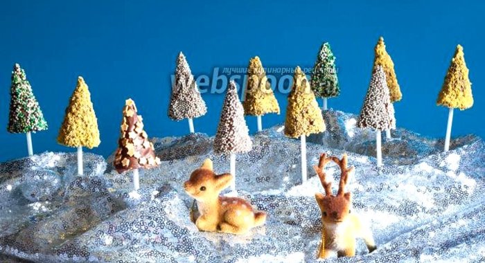 Шоколадные конфеты «Ёлка» на палочке