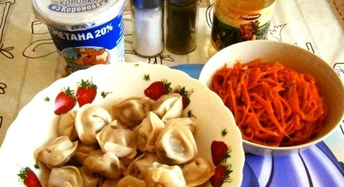 Пельмени на пару