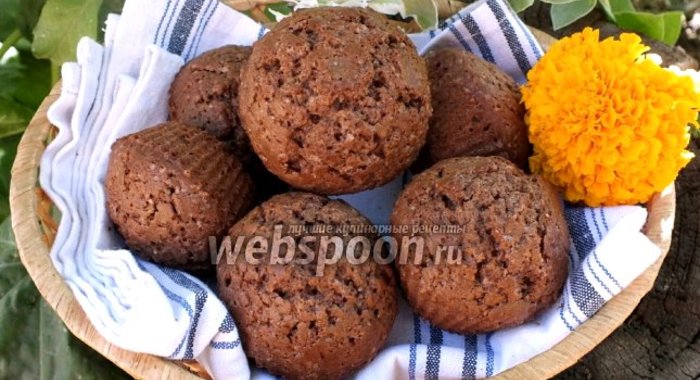 Шоколадные маффины из блинной муки