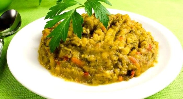 Гороховая каша с грибами