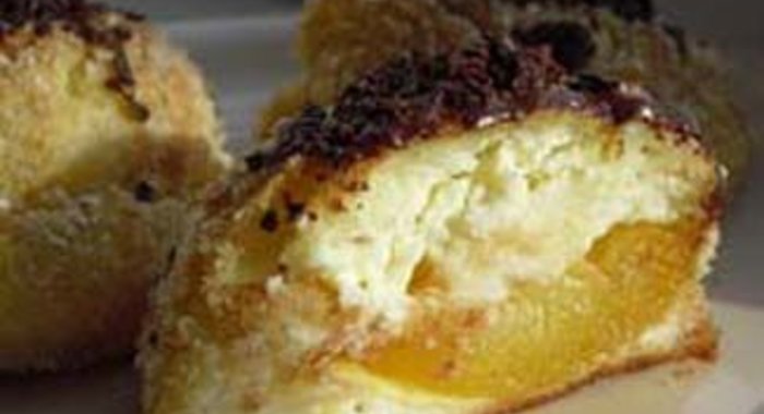 Творожное пирожное с абрикосовой начинкой