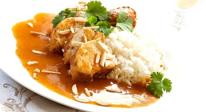 Цыпленок с абрикосовым компотом