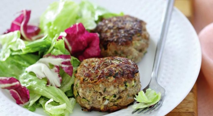 Рубленые котлеты из свинины с цукини