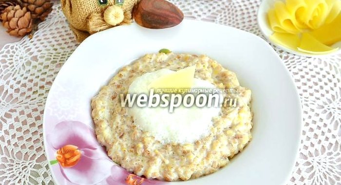 Каша многозерновая со вспененным Пармезаном
