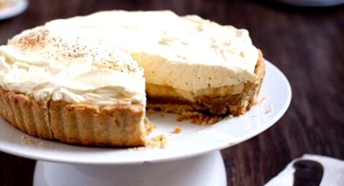 Банановый тарт с кофейным кремом