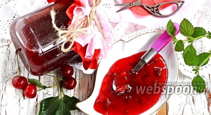 Джем из черешни с желатином