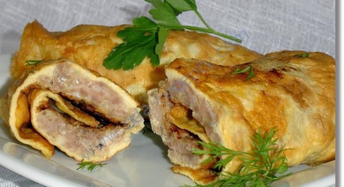 Вертуны - омлет с фаршем