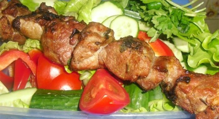 Шашлык с киви